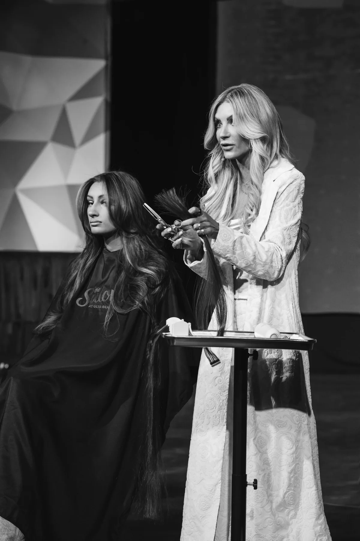 Danielle Keasling demonstrating on stage